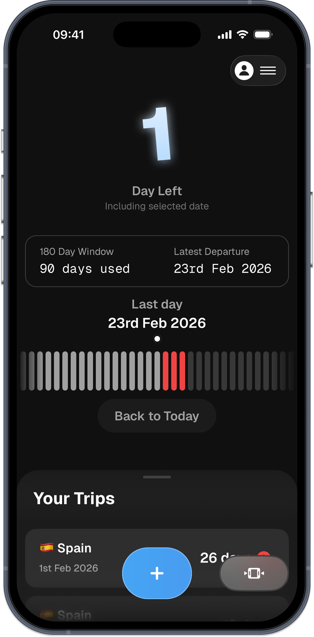 The last day you can stay before reaching the 90-day limit